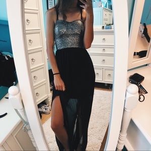 Black Sequin Maxi Dress | Charlotte Russe